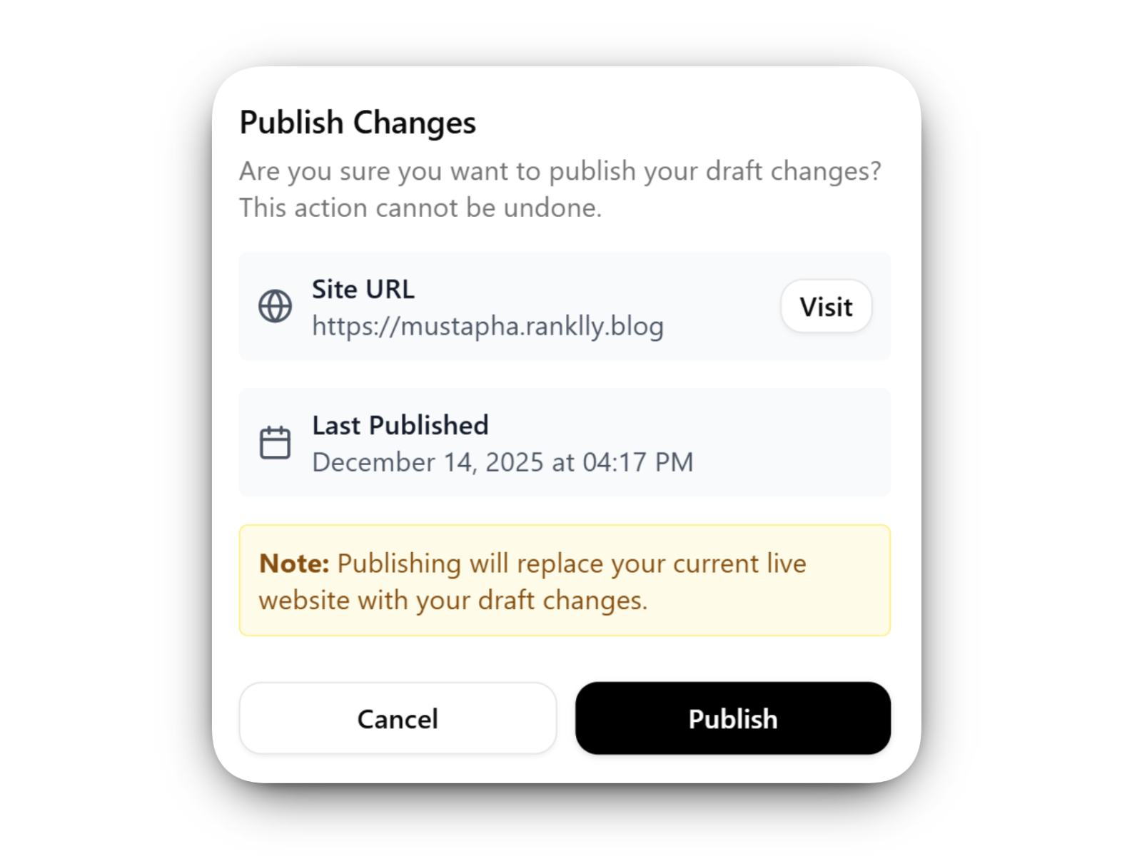 One-Click Publishing